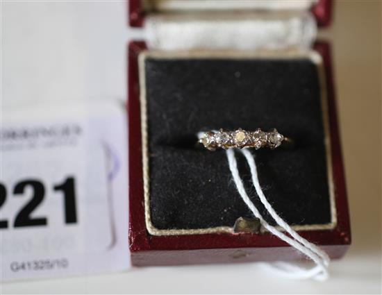 5 stone diamond dress ring